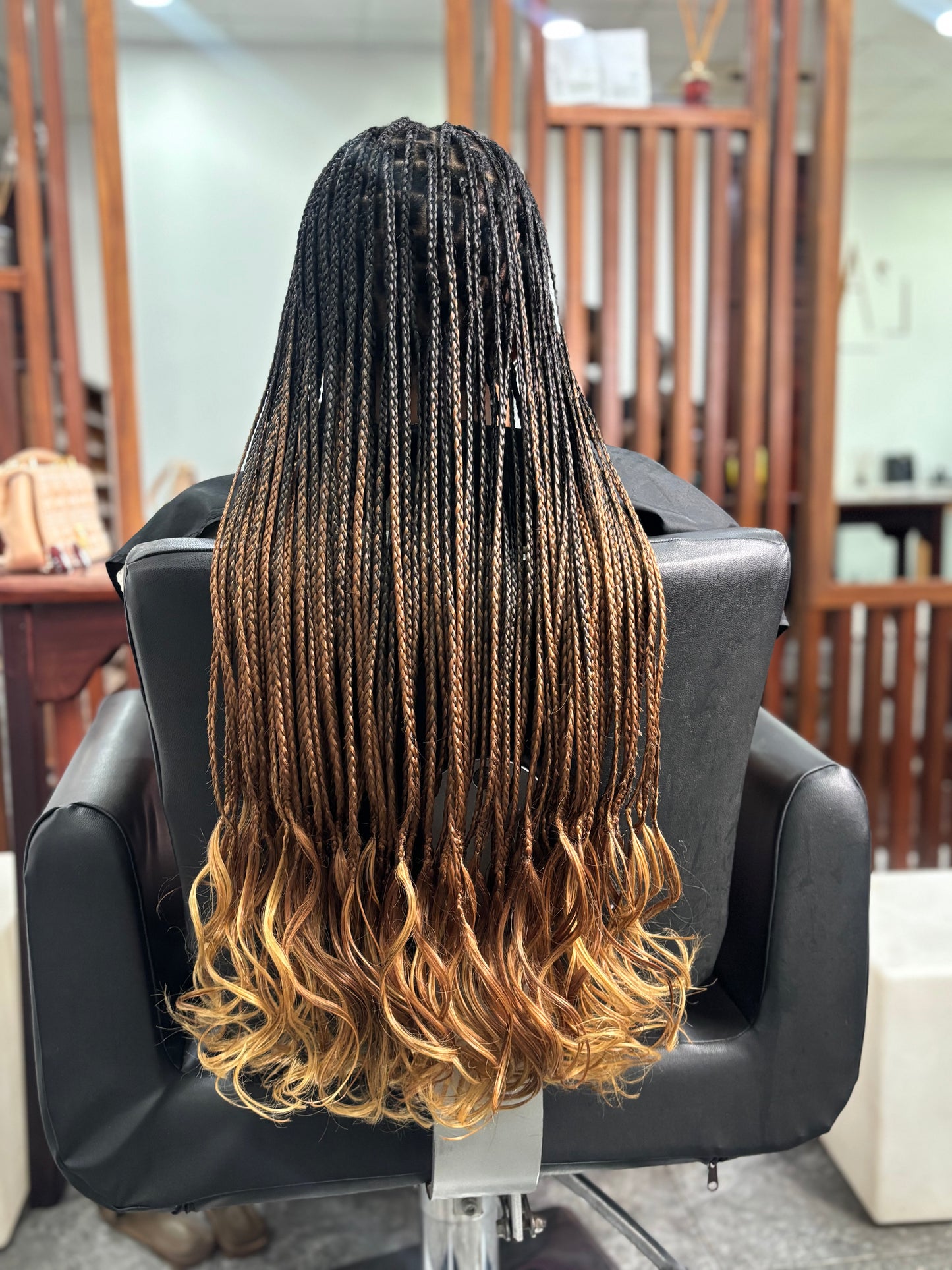 REINE E. French Curls glamour dégradé 3 couleurs noir/châtain/blond doré