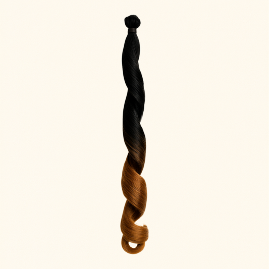 REINE E. French Curls glamour dégradé noir/châtain  OK