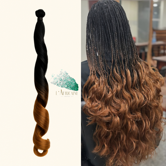 REINE E. French Curls glamour dégradé noir/châtain  OK