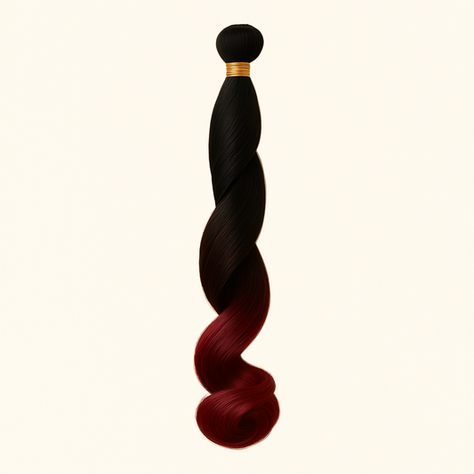 REINE E. French Curls glamour dégradé noir/acajou