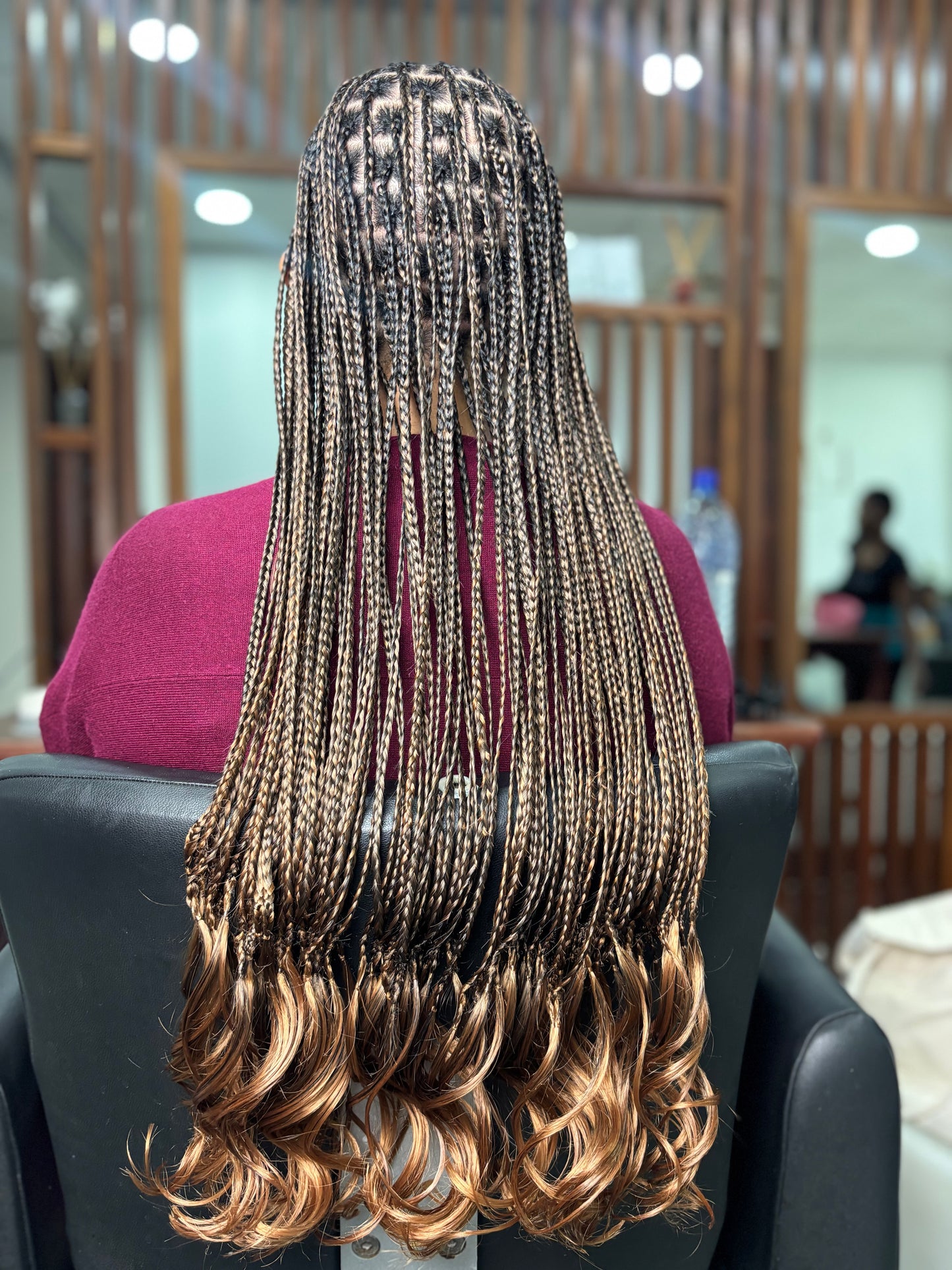 REINE E. French Curls glamour dégradé noir-chatain/châtain clair