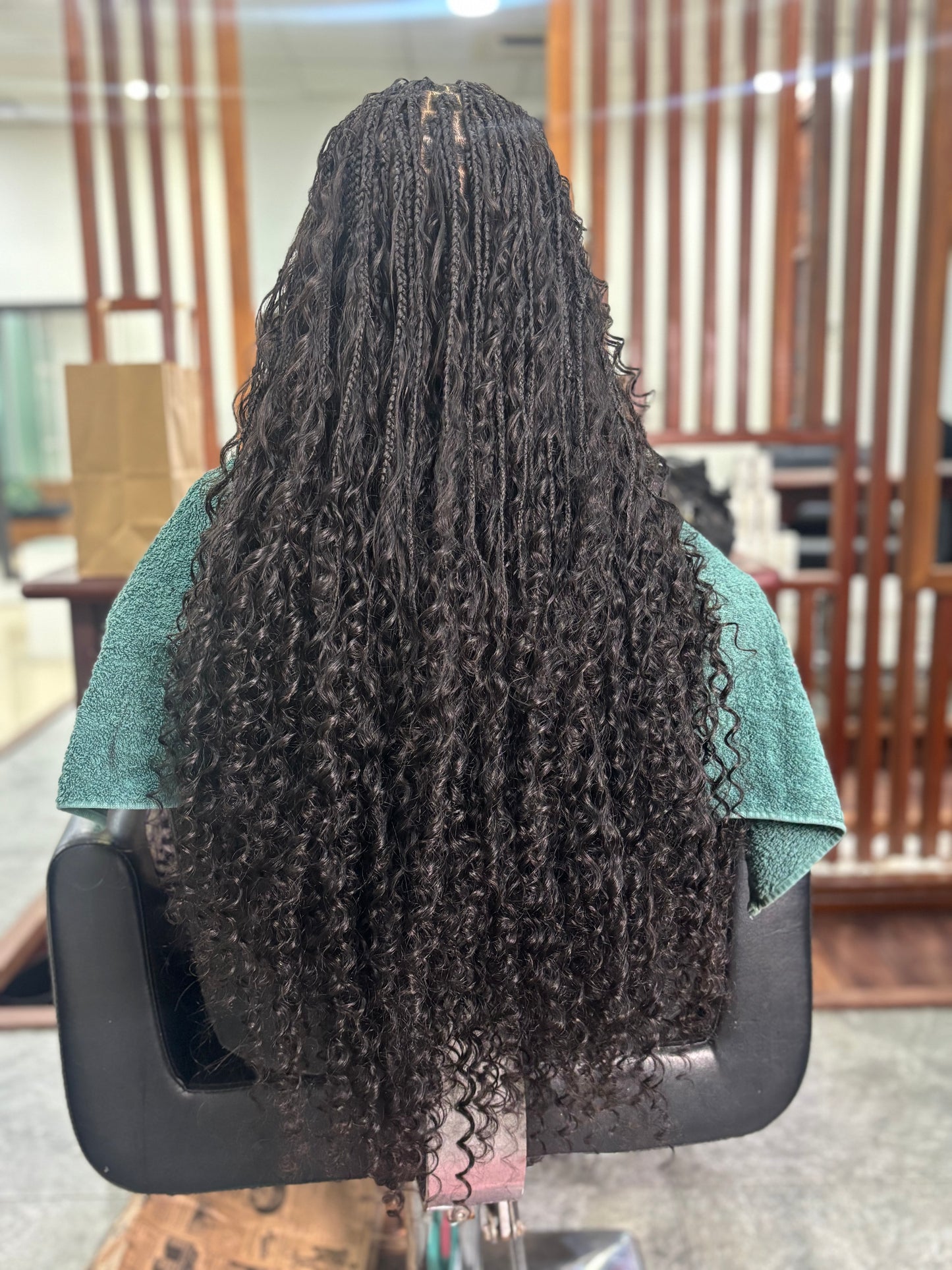 Mèche naturelle boho braids noir Tia style