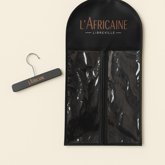 Rangement cintre+housse pour vos mèches naturelles